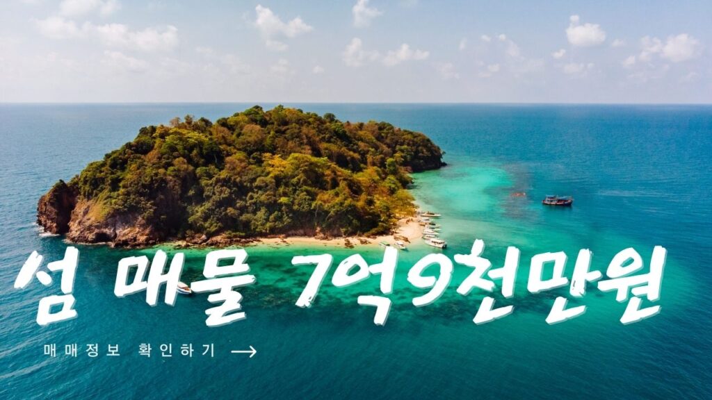 (섬 매물 7억 9천만원)고 이건희회장도 섬 모으는 취미였던 곳 매물로 나왔다!